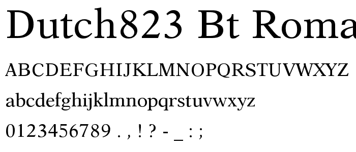 Dutch823 BT Roman font