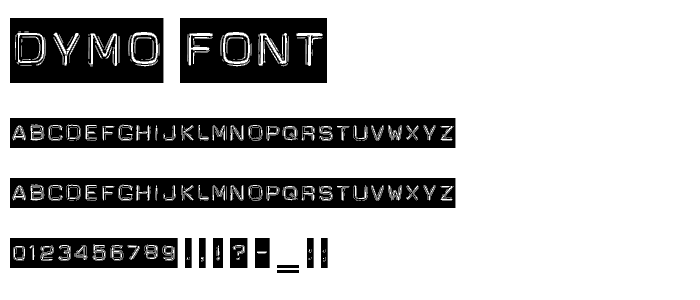 Dymo font