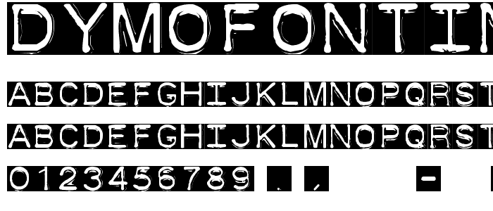 DymoFontInvers font