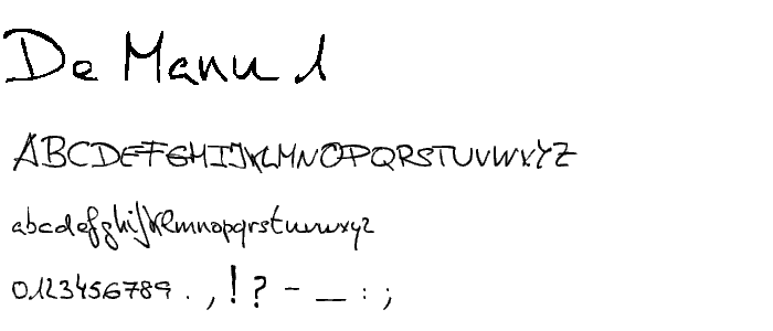 de Manu 1 font