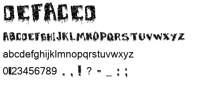 deFaced font