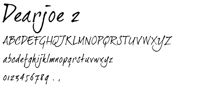 dearJoe 2 font