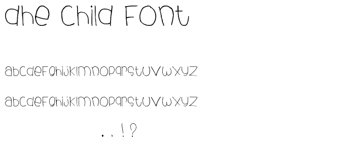 dhe child font font