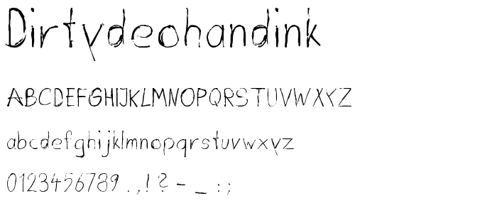 dirtyDeoHandInk font