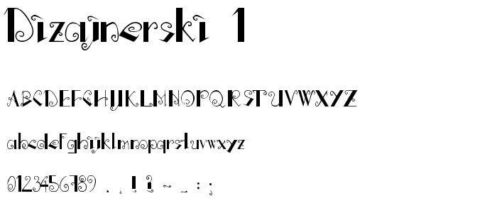 dizajnerski 1 font