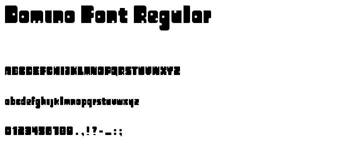 domino font Regular font