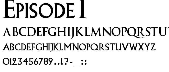 EPISODE I font