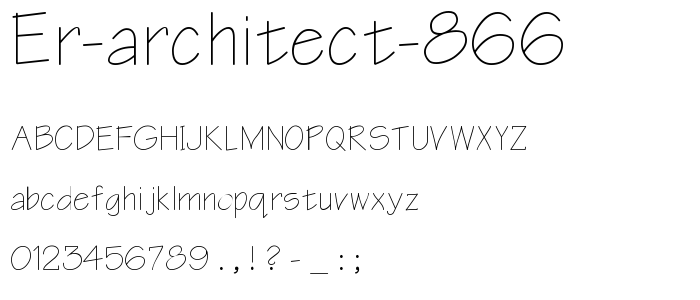 ER Architect 866 font