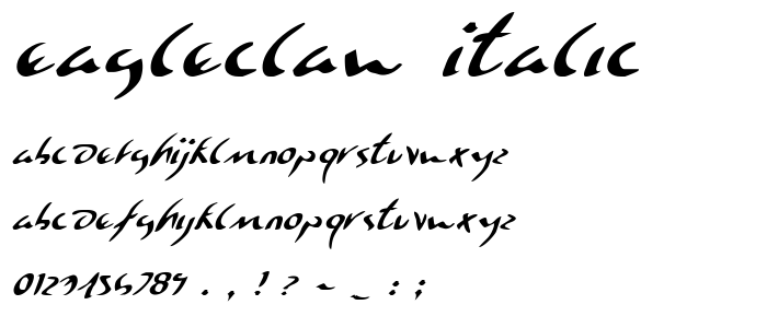 Eagleclaw Italic font