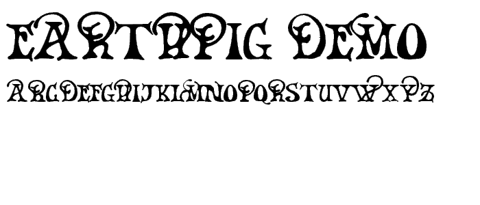 Earthpig Demo font