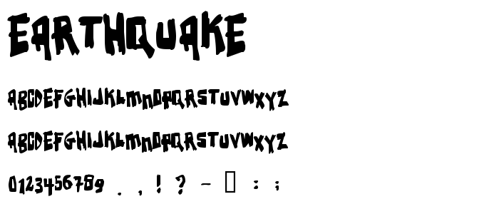 Earthquake font