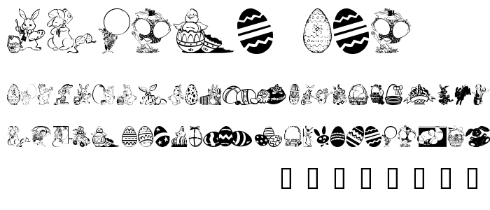 Easter art font