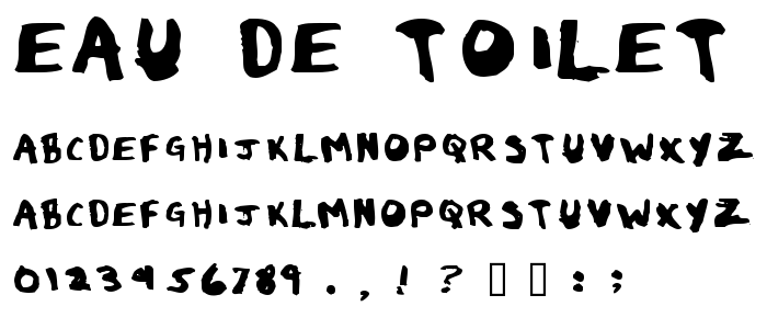 Eau de Toilet font