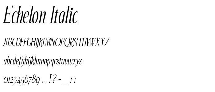 Echelon Italic font