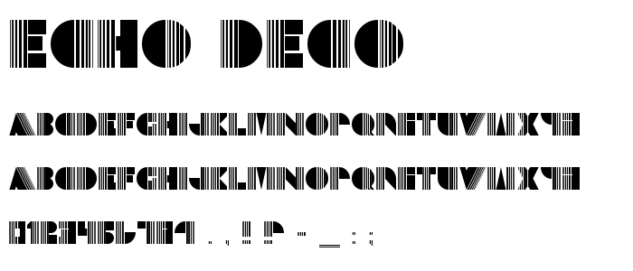 Echo Deco font