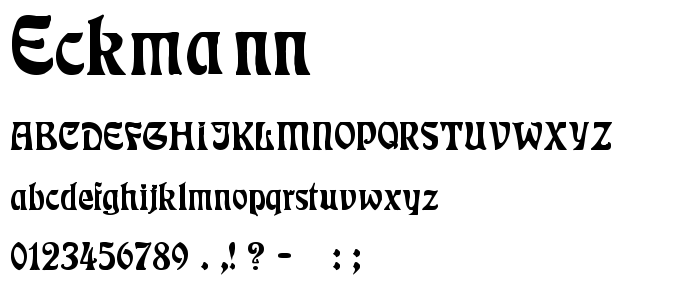 Eckmann font