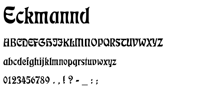 EckmannD font