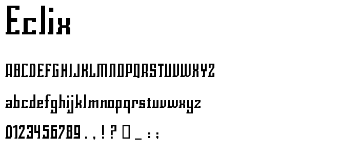 Eclix font