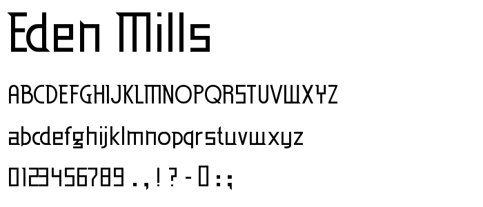 Eden Mills font