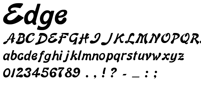 Edge font