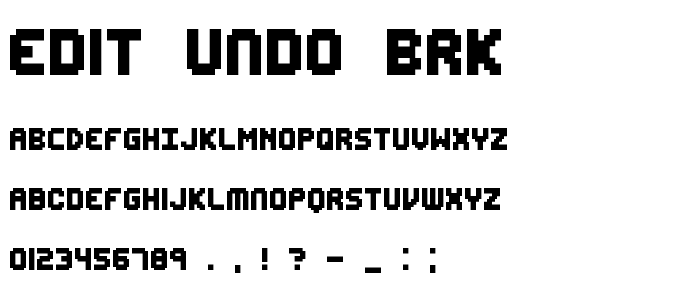 Edit Undo BRK font