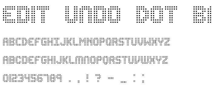 Edit Undo Dot BRK font