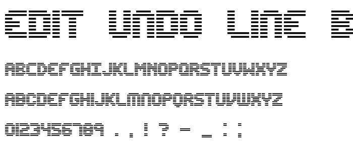 Edit Undo Line BRK font