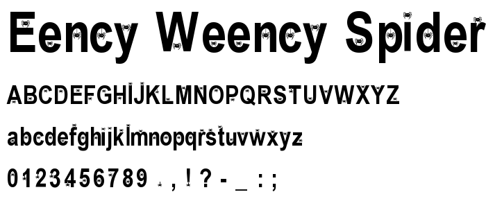 Eency Weency Spider font