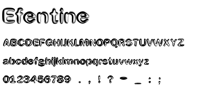 Efentine font