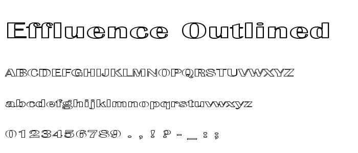 Effluence Outlined font