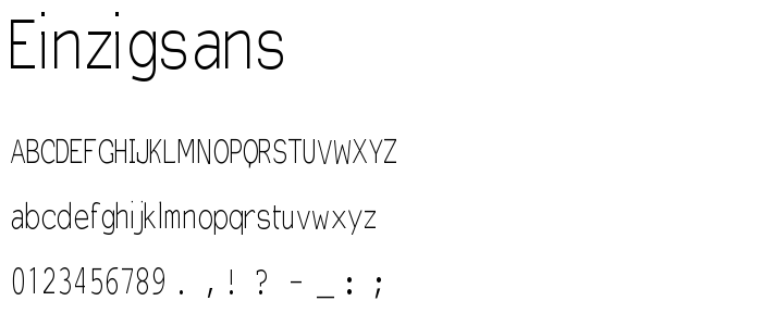 EinzigSans font