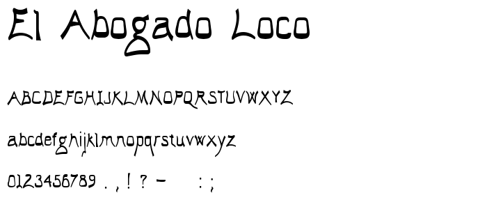 El Abogado Loco font