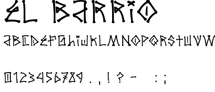 El Barrio font