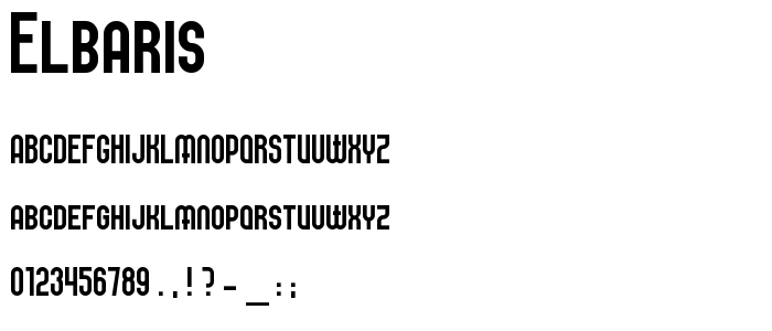 Elbaris font