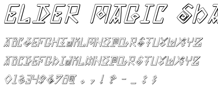 Elder Magic Shadow Italic font