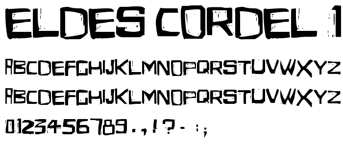 Eldes Cordel 1 font