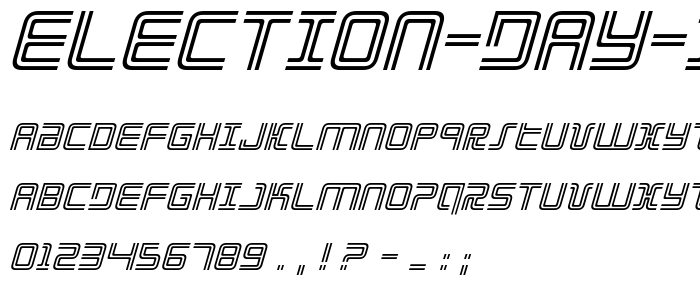 Election Day Italic font