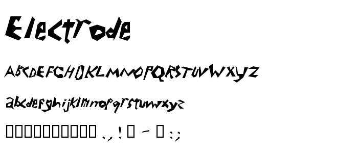 Electrode font