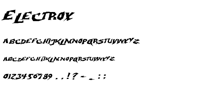 Electrox  font