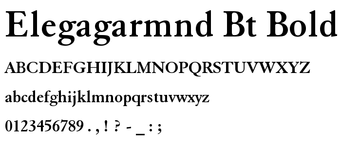 ElegaGarmnd BT Bold font