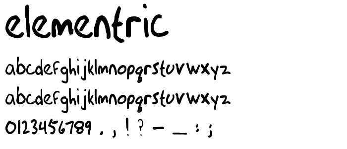 Elementric font