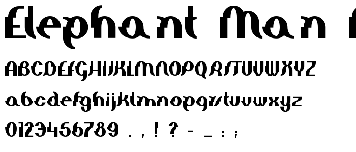 Elephant man Bold font