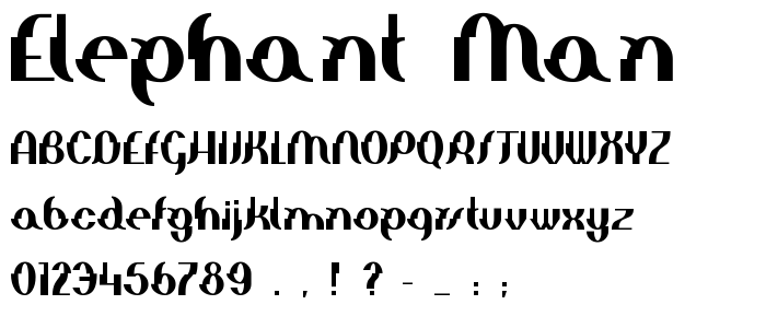 Elephant man font