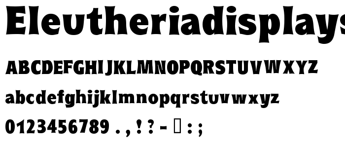 EleutheriaDisplaySSK font