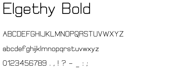 Elgethy Bold font