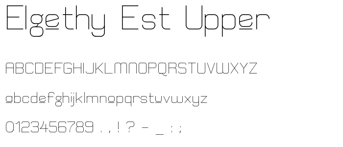 Elgethy Est Upper font