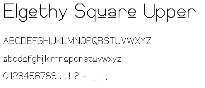 Elgethy Square Upper font