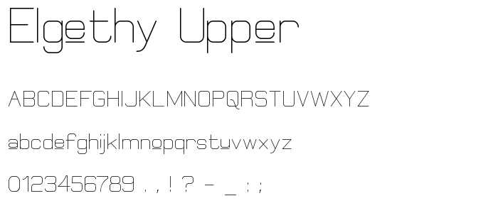 Elgethy Upper font