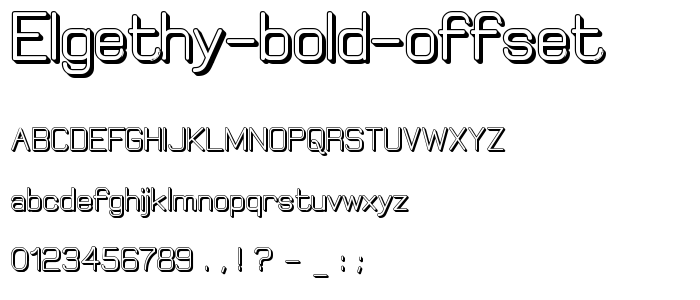 Elgethy Bold Offset font