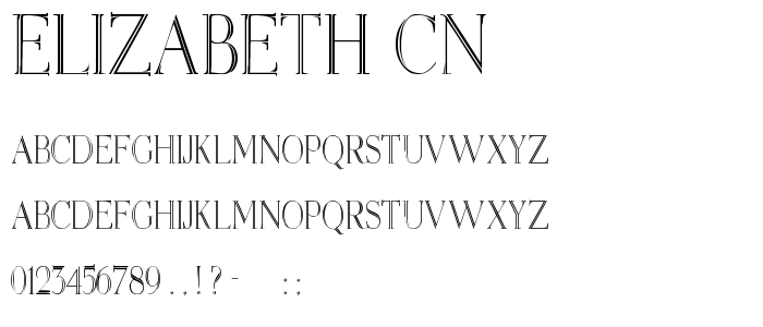 Elizabeth Cn font